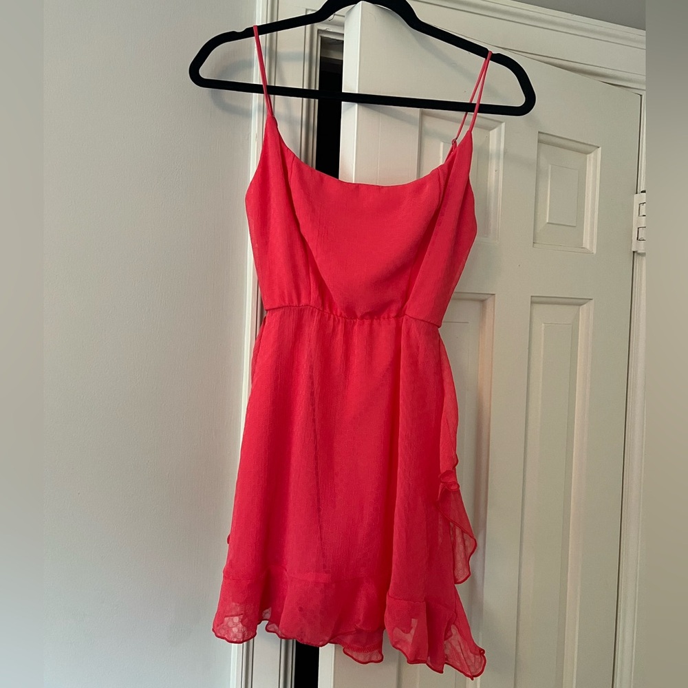 Lucy in the Sky Vibrant Pink Lace Dress